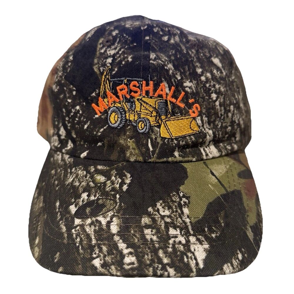 Camo Marshall’s Auto Trucks Baseball Cap Hat Port Authority Adjustable Strap